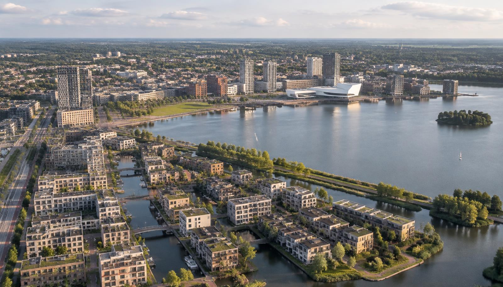 Aerial photograph of Almere