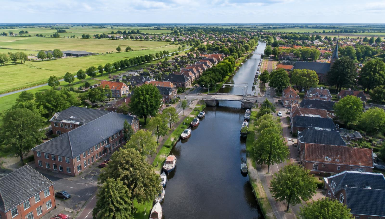 Luchtfoto van Pekela